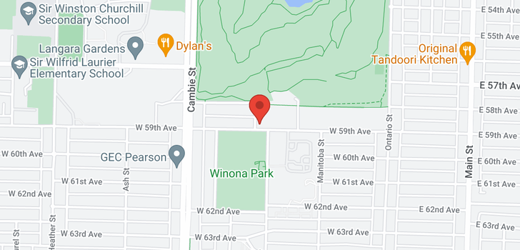 map of 301 389 W 59TH AVENUE